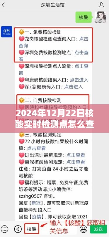 輕松科普，如何查詢2024年12月22日核酸實時檢測點位置