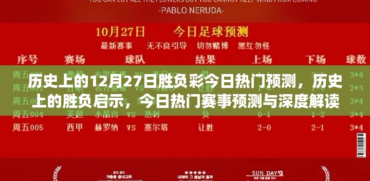 歷史上的勝負(fù)啟示與今日熱門(mén)賽事預(yù)測(cè)，揭秘12月27日的勝負(fù)彩深度解讀