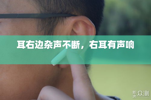 耳右邊雜聲不斷，右耳有聲響 
