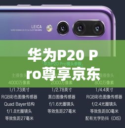 華為P20 Pro尊享京東獨家優(yōu)惠，專業(yè)攝影與頂尖性能的完美融合！
