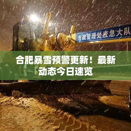 合肥暴雪預(yù)警更新！最新動態(tài)今日速覽