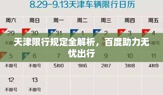天津限行規(guī)定全解析，百度助力無(wú)憂出行