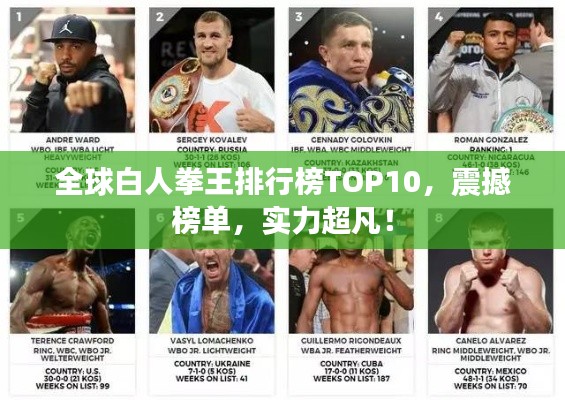 全球白人拳王排行榜TOP10，震撼榜單，實(shí)力超凡！