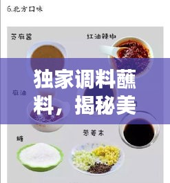 獨(dú)家調(diào)料蘸料，揭秘美味背后的秘密匠心，令人垂涎欲滴！