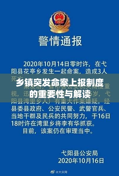 鄉(xiāng)鎮(zhèn)突發(fā)命案上報(bào)制度的重要性與解讀