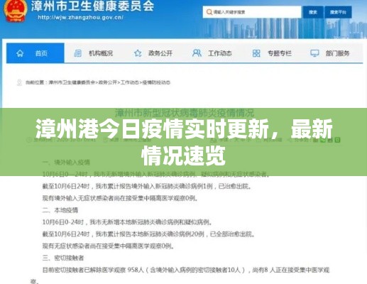 漳州港今日疫情實(shí)時(shí)更新，最新情況速覽